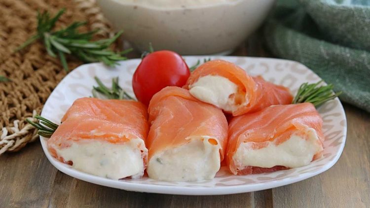 Roulés de saumon au thon