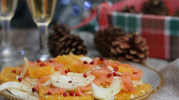 salade de fenouil à l’orange et su saumon fumé