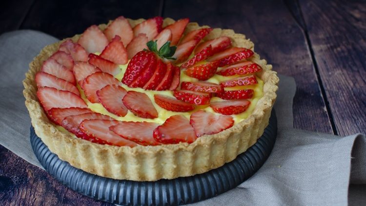 Tarte aux fraises à la crème pâtissière