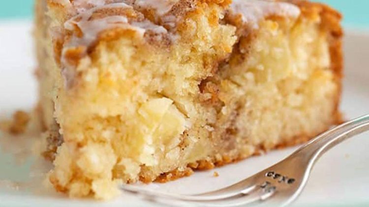 gâteau crémeux aux pommes et au panettone
