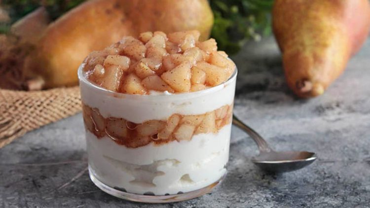 verrines de ricotta et poires