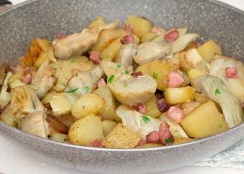 artichauts et pommes de terre à la poêle