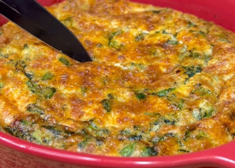 omelette aux épinards et mozzarella