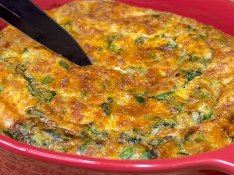 omelette aux épinards et mozzarella