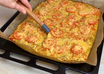omelette-pizza aux légumes au four