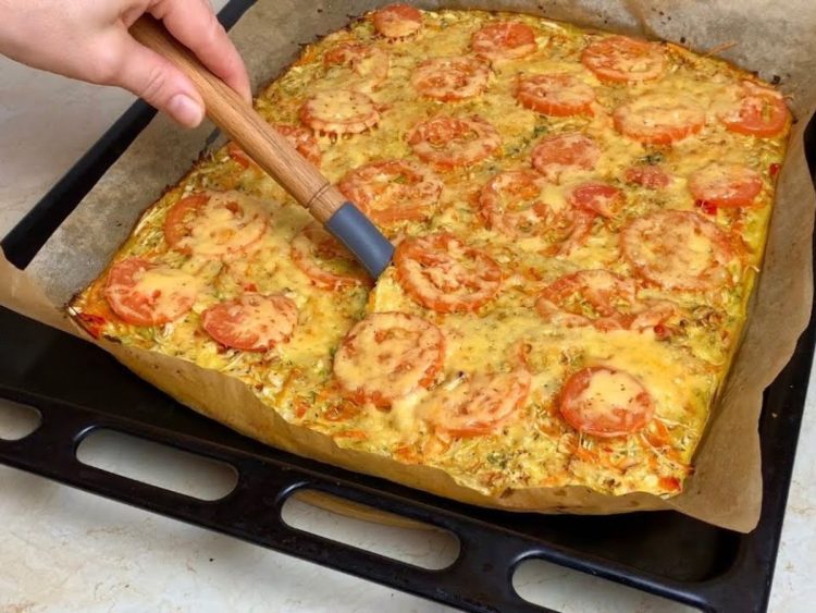 omelette-pizza aux légumes au four