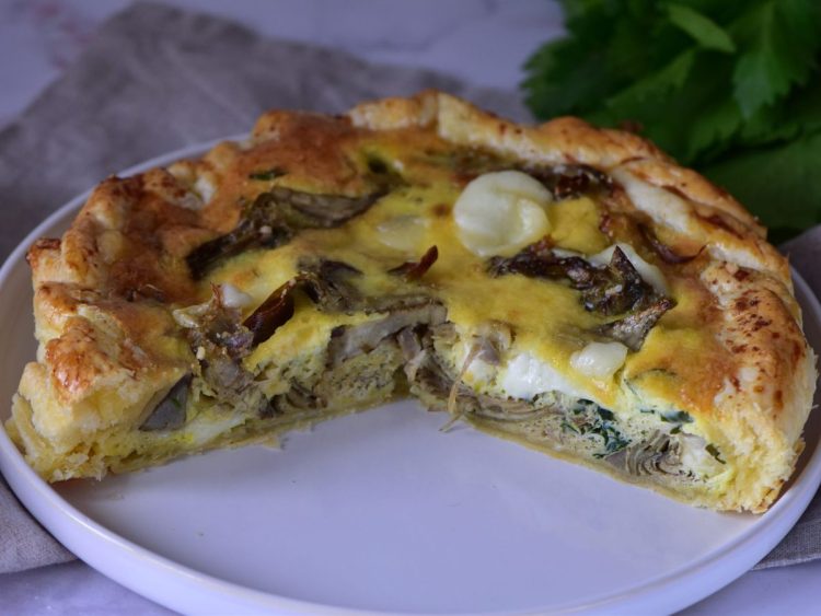 quiche feuilletée aux artichauts