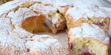 couronne moelleuse aux fraises