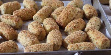 croquettes de pommes de terre et de courgettes au four