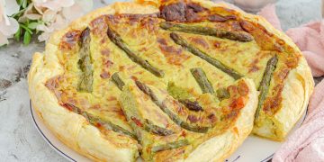 tarte aux asperges et au speck