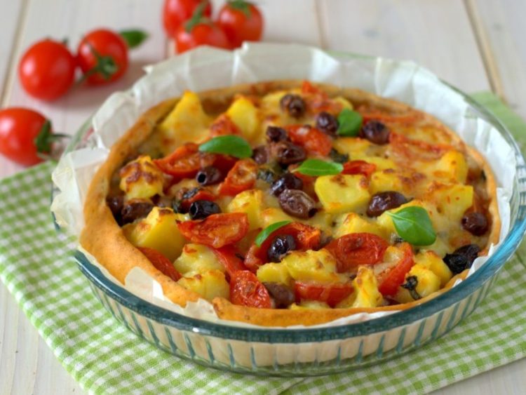 tarte salée méditerranéenne aux pommes de terre